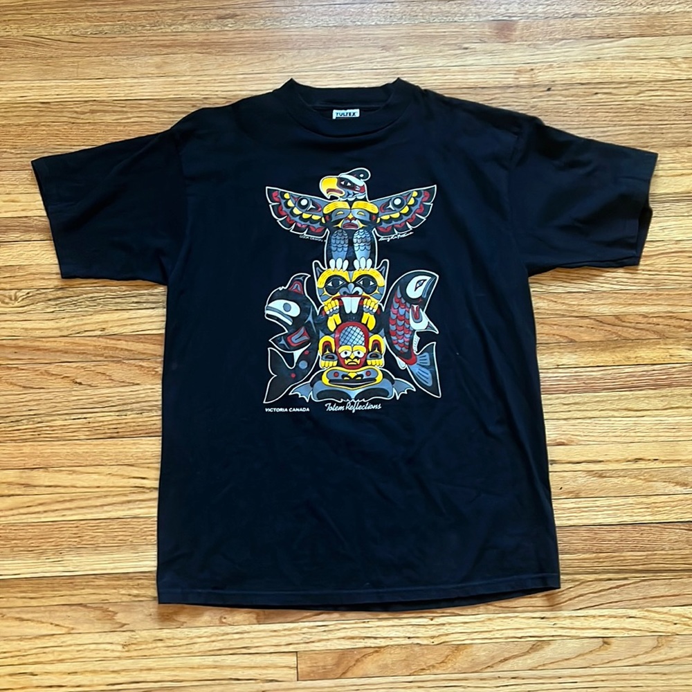 Vintage Totem Pole Victoria Canada T-Shirt / XL